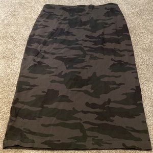 Army fatigue fitted midi/pencil skirt